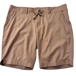Magellan Outdoors Hiking Shorts Women XL Tan 10" Inseam Lightweight Pockets